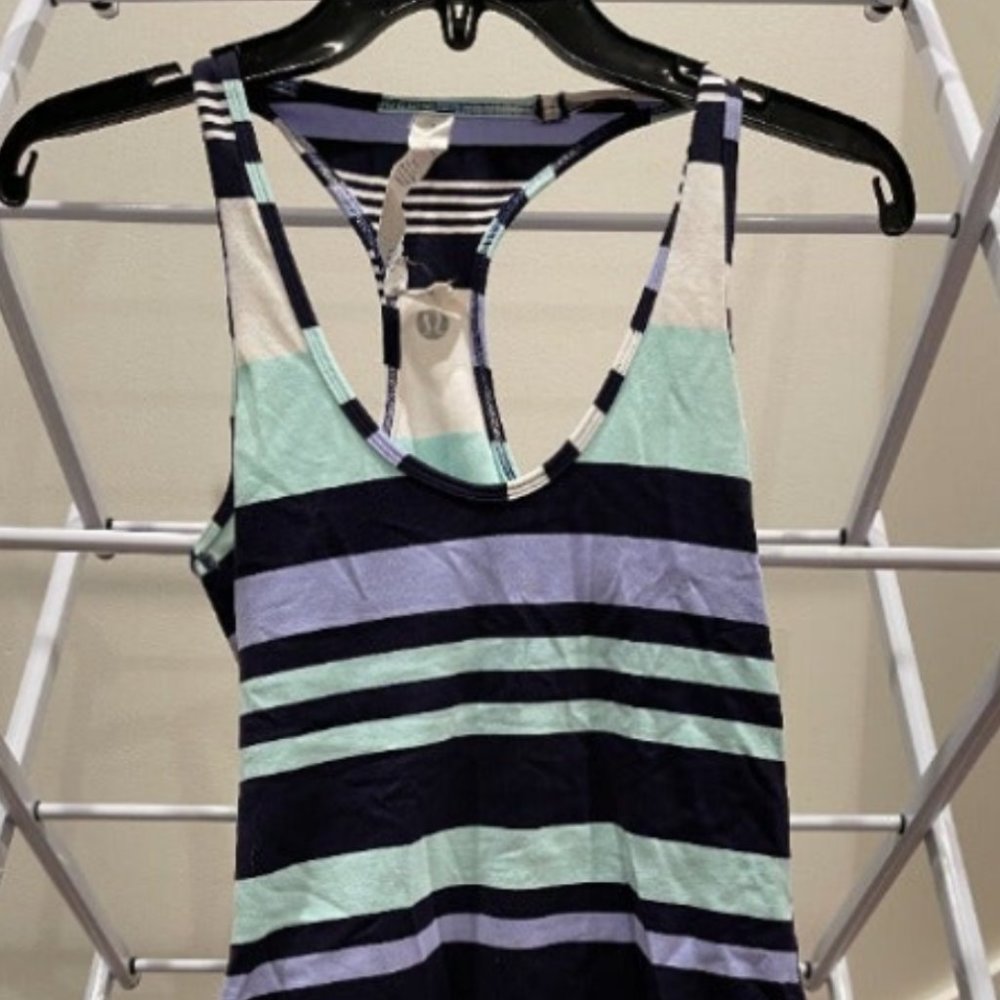 Lululemon Cool Racerback Striped Tank